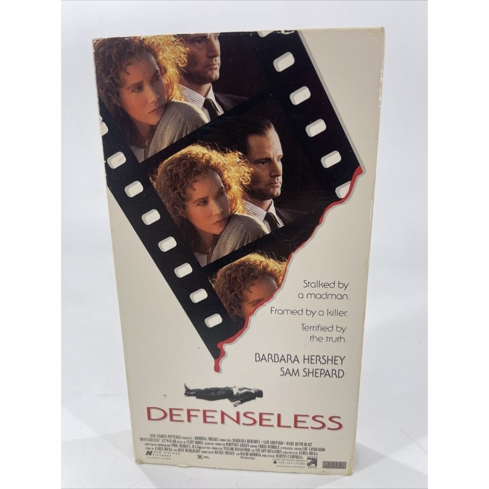 Defenseless VHS Avid 1991 Cult Thriller Barbara Hershey Sam Shepard Mary